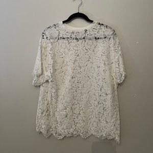 ZARA - White Lace Top